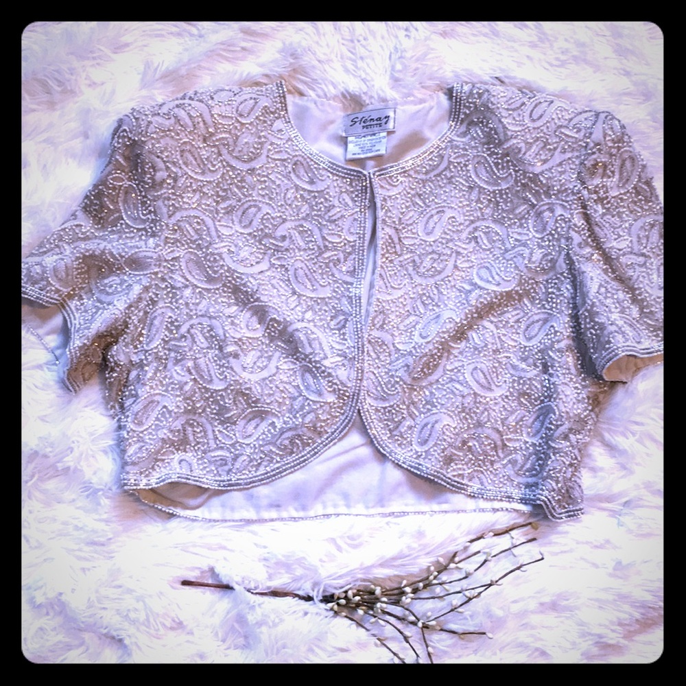 Stenay Silver Beaded Women's Top